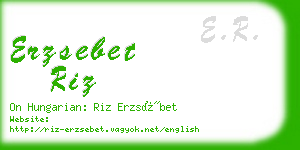 erzsebet riz business card